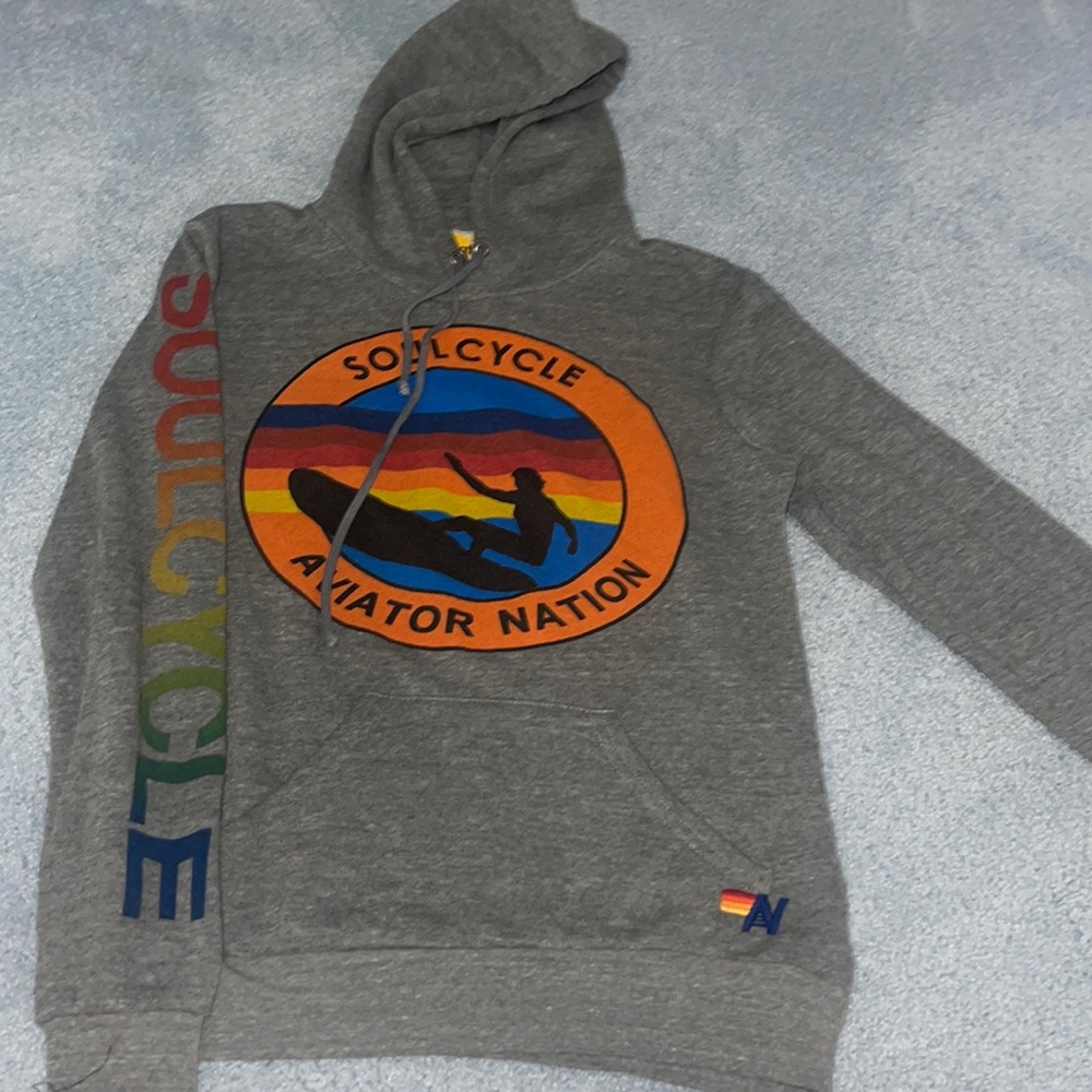 Aviator nation soul cycle collab hoodie